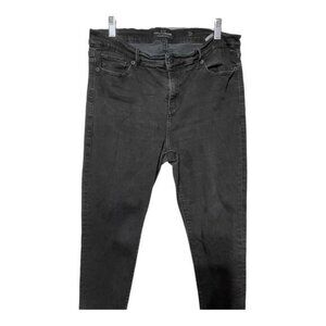 Lucky Brand Womens Black Skinny Jeans Size 14/32 Mid-Rise Stretch Denim